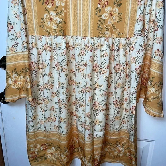 WOMEN’S LONG SLEEVE TOP FLORAL PRINT LIGHTWEIGHT SIZE LARGE - Picture 10 of 12